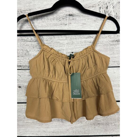 NWT Ladies Wild Fable Camel Crop Tank Top - XS - Picture 1 of 2